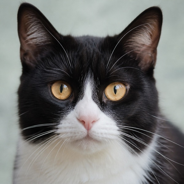 Olive, a tuxedo cat
